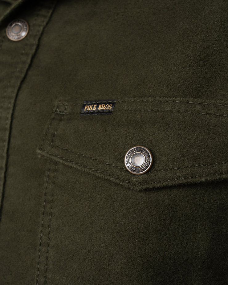 Pike Brothers 1943 CPO Moleskin Shirt - Moss
