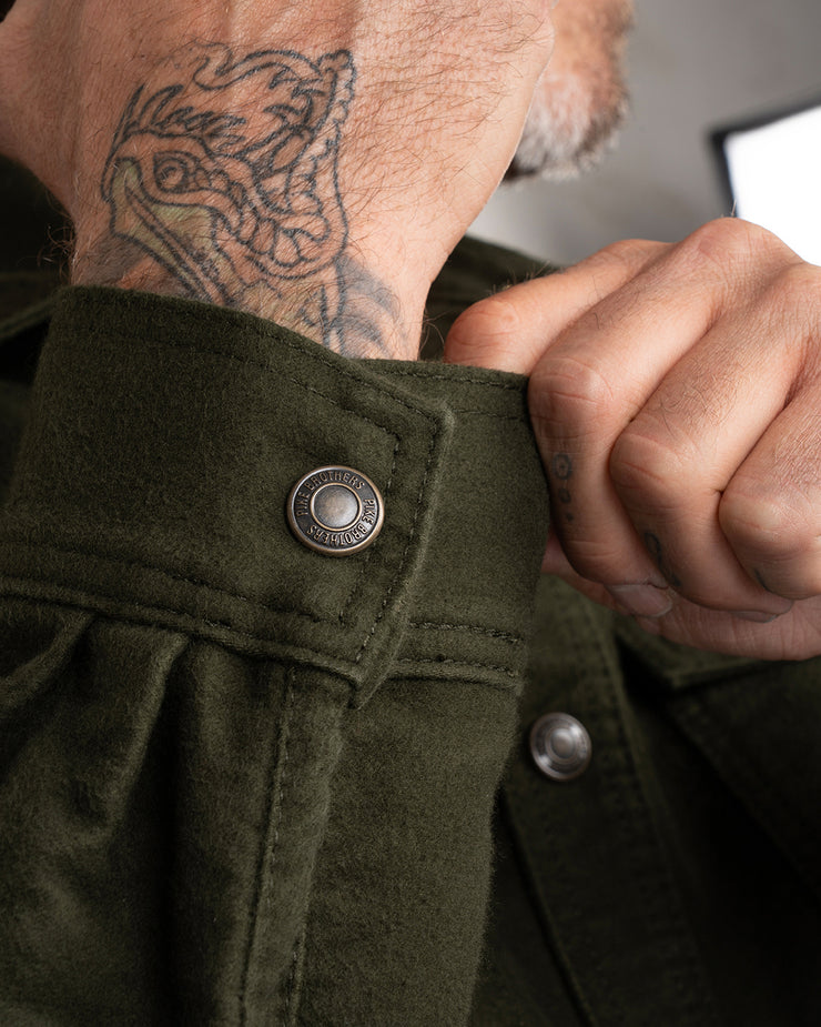 Pike Brothers 1943 CPO Moleskin Shirt - Moss