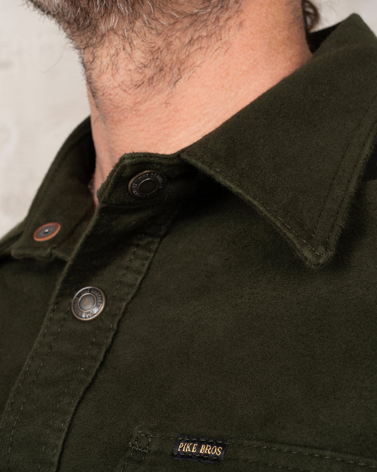 Pike Brothers 1943 CPO Moleskin Shirt - Moss