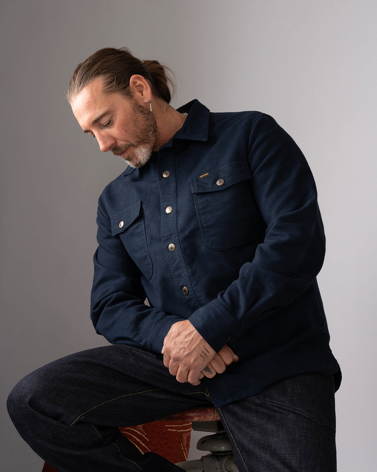 Pike Brothers 1943 CPO Moleskin Shirt - Navy