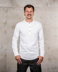 Pike Brothers L/S 1927 Henley Shirt - Pure White | Pike Brothers T Shirts | JEANSTORE