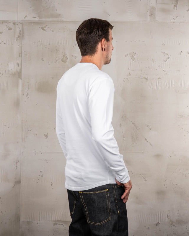 Pike Brothers L/S 1927 Henley Shirt - Pure White | Pike Brothers T Shirts | JEANSTORE