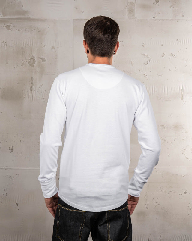Pike Brothers L/S 1927 Henley Shirt - Pure White | Pike Brothers T Shirts | JEANSTORE