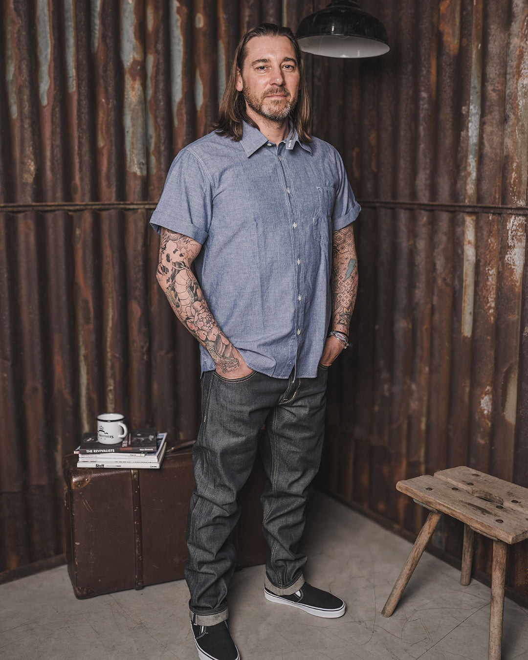 Pike Brothers 1937 S/S Roamer Shirt - Blue Chambray