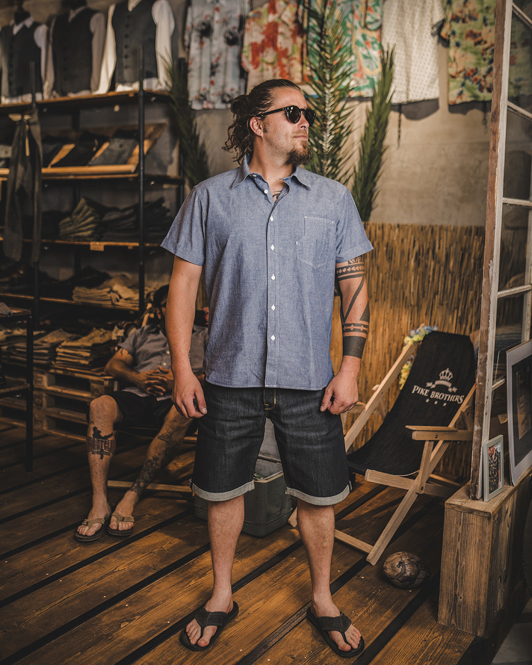 Pike Brothers 1937 S/S Roamer Shirt - Blue Chambray