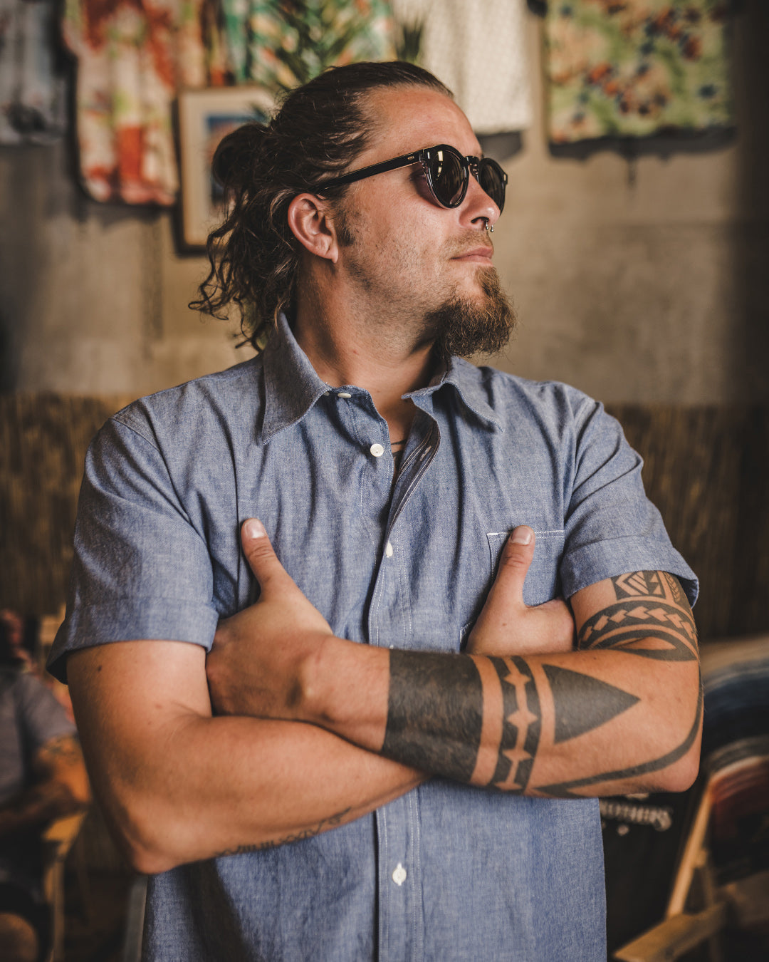 Pike Brothers 1937 S/S Roamer Shirt - Blue Chambray