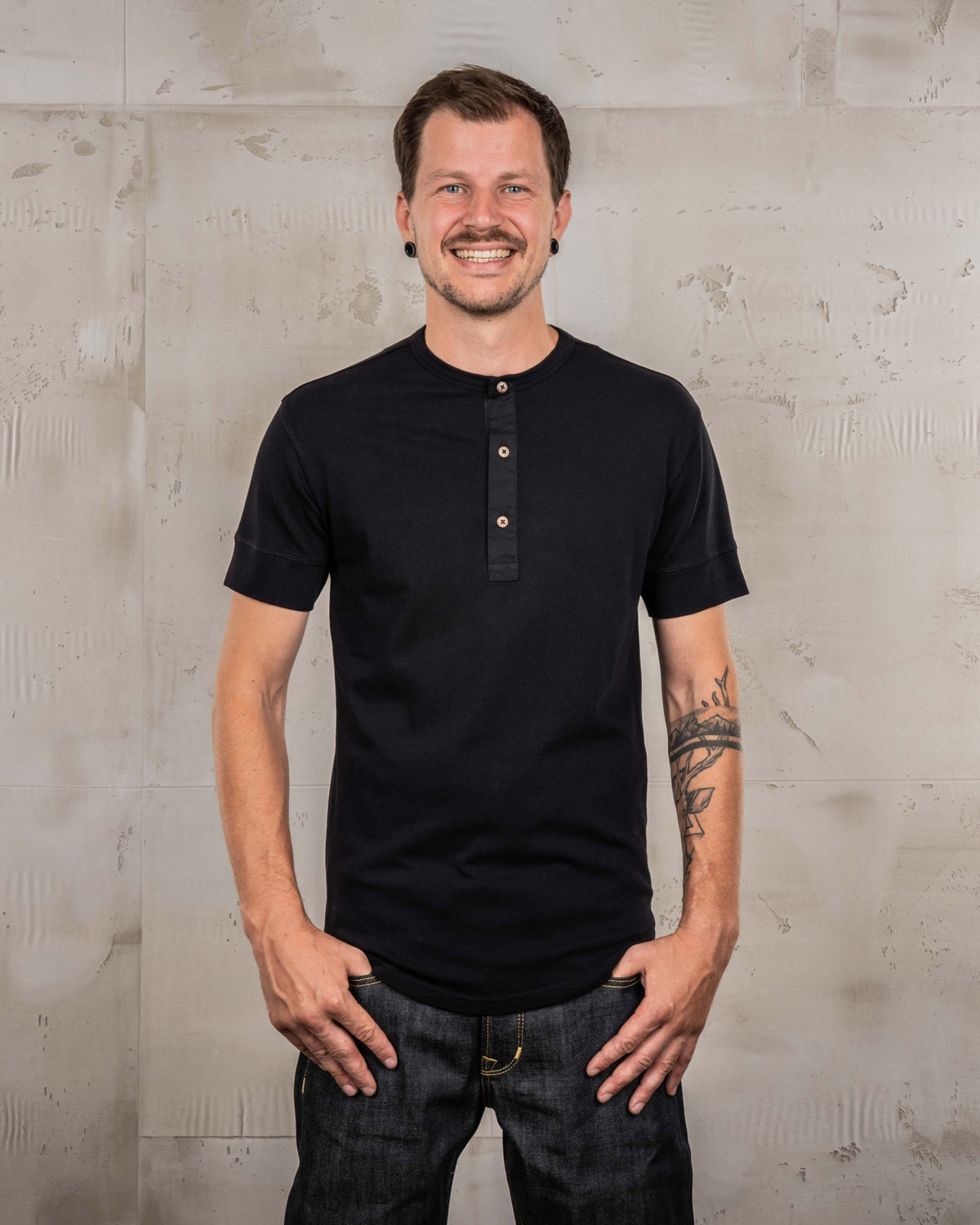 Pike Brothers S/S 1927 Henley Tee - Deep Black