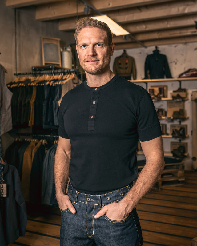 Pike Brothers S/S 1927 Henley Tee - Deep Black
