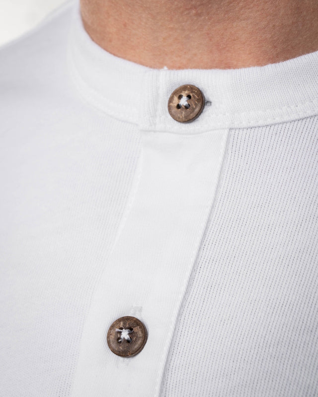 Pike Brothers S/S 1927 Henley Tee - Pure White