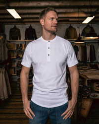 Pike Brothers S/S 1927 Henley Tee - Pure White | Pike Brothers T Shirts | JEANSTORE