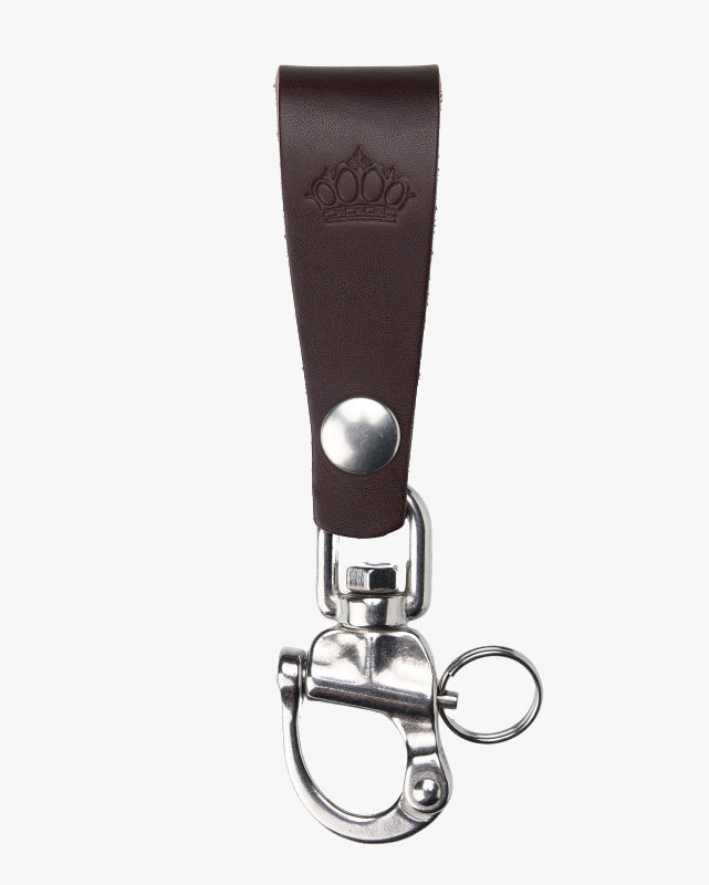 Pike Brothers 1965 Leather Key Hanger - Dark Brown | Pike Brothers Wallets & Key Fobs | JEANSTORE