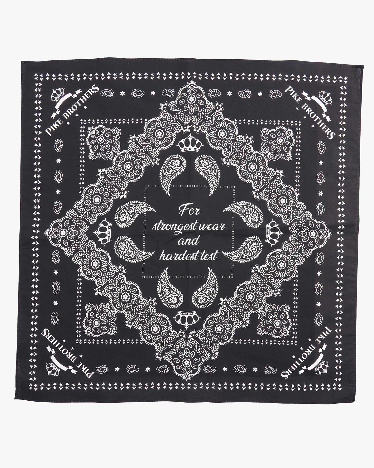 Pike Brothers 1947 Logo Bandana - Black | Pike Brothers Bandanas | JEANSTORE