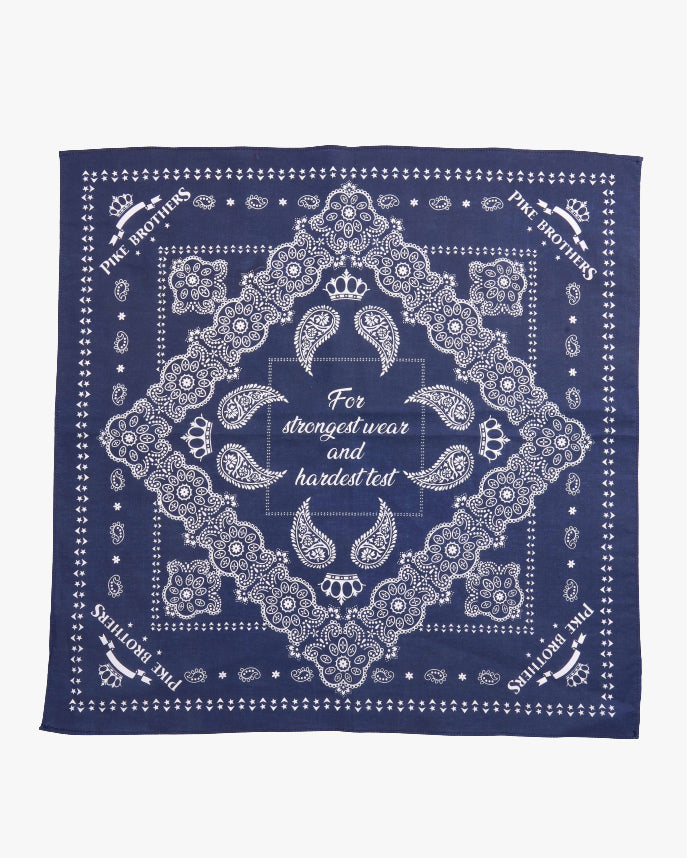 Pike Brothers 1947 Logo Bandana - Blue | Pike Brothers Bandanas | JEANSTORE