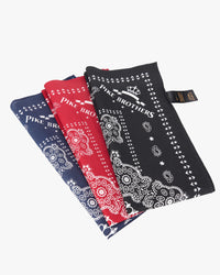 Pike Brothers 1947 Logo Bandana - Black | Pike Brothers Bandanas | JEANSTORE