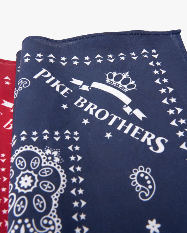 Pike Brothers 1947 Logo Bandana - Blue | Pike Brothers Bandanas | JEANSTORE