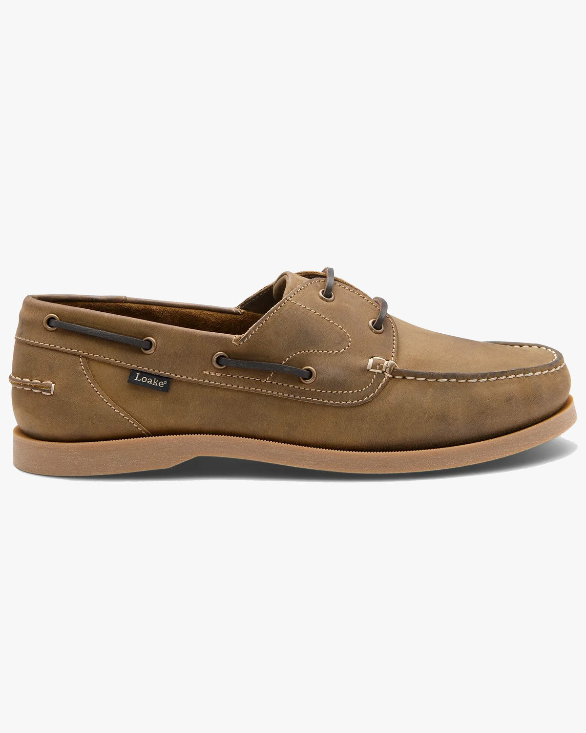 Loake Lifestyle Padstow 2 Eye Boat Shoe - Brown Oiled Nubuck