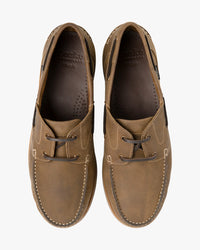 Loake Lifestyle Padstow 2 Eye Boat Shoe - Brown Oiled Nubuck