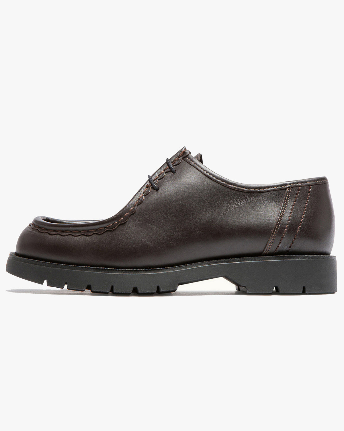Kleman Padror Leather Tyrolean Shoe - Marron / Noir