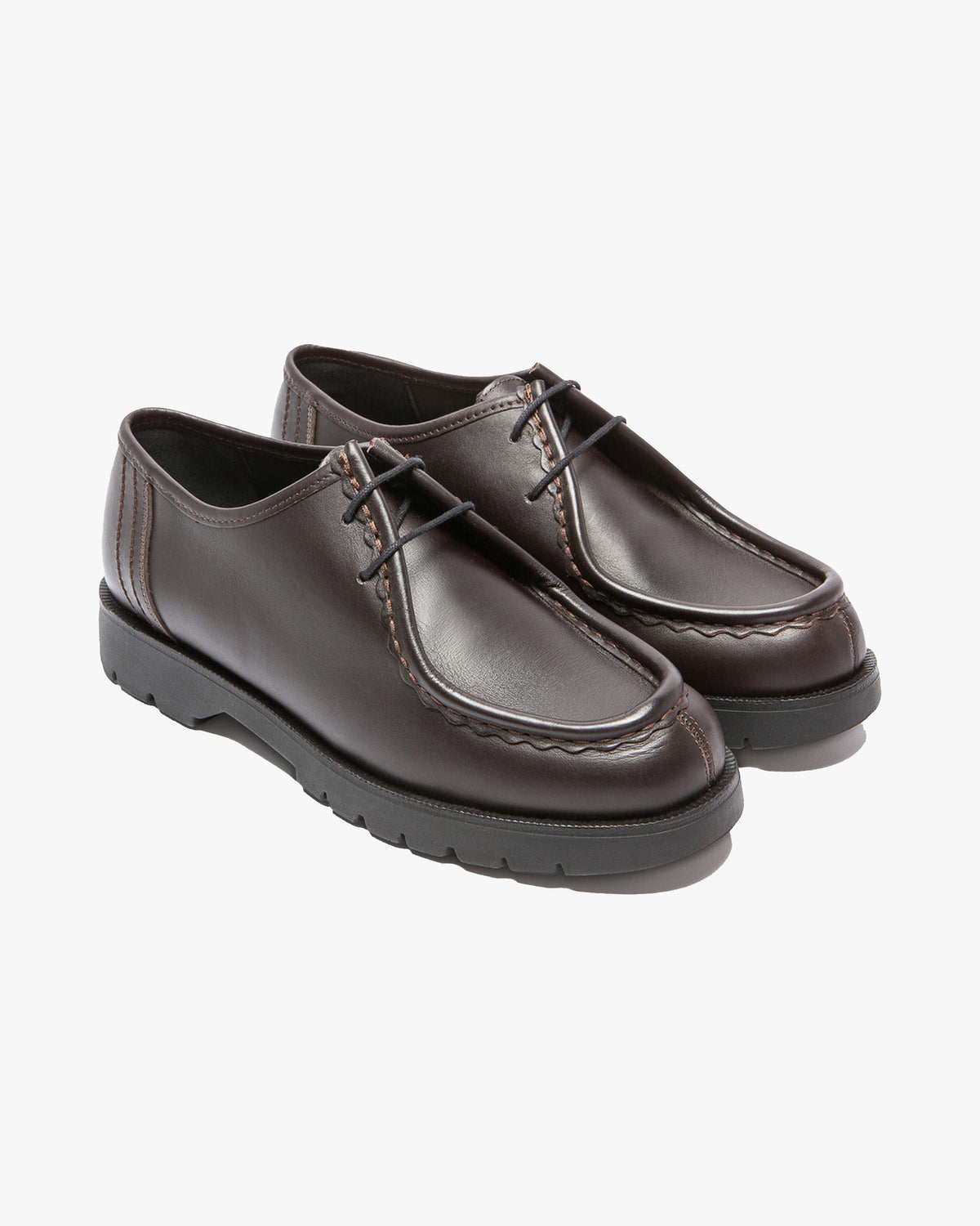 Kleman Padror Leather Tyrolean Shoe - Marron / Noir