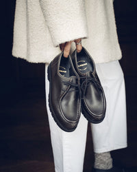 Kleman Padror Leather Tyrolean Shoe - Marron / Noir