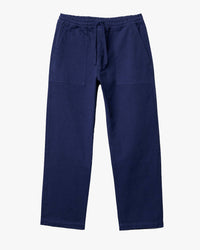 Merz b. Schwanen PANTS05 Workers Cotton Twill Drawstring Pants - Ink Blue | Merz b. Schwanen Chinos & Trousers | Jeanstore
