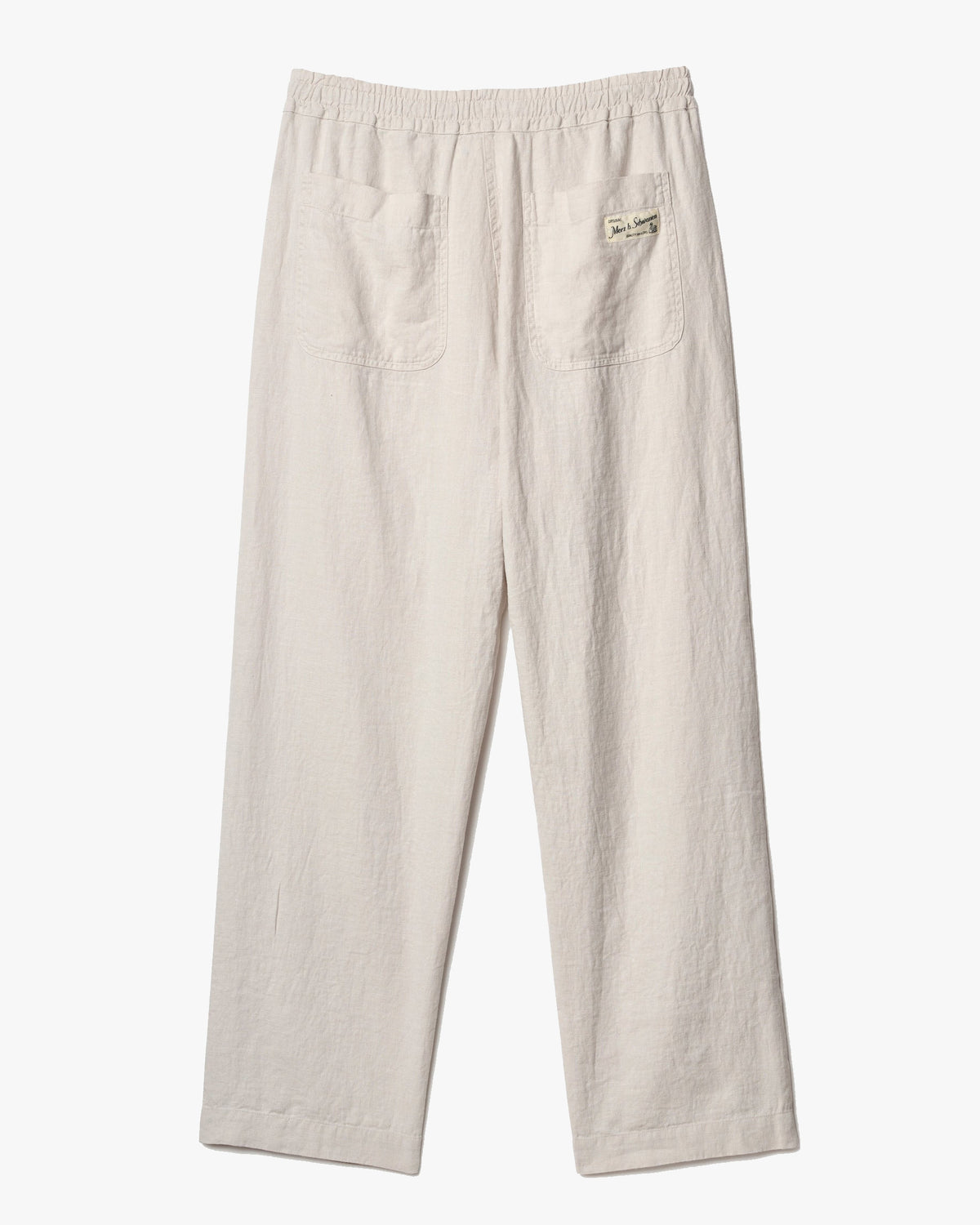 Merz b. Schwanen PANTS05LI Workers Linen Drawstring Pants - Light Stone