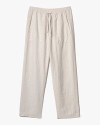 Merz b. Schwanen PANTS05LI Workers Linen Drawstring Pants - Light Stone