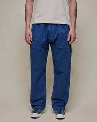 Merz b. Schwanen PANTS05 Workers Cotton Twill Drawstring Pants - Ink Blue | Merz b. Schwanen Chinos & Trousers | Jeanstore