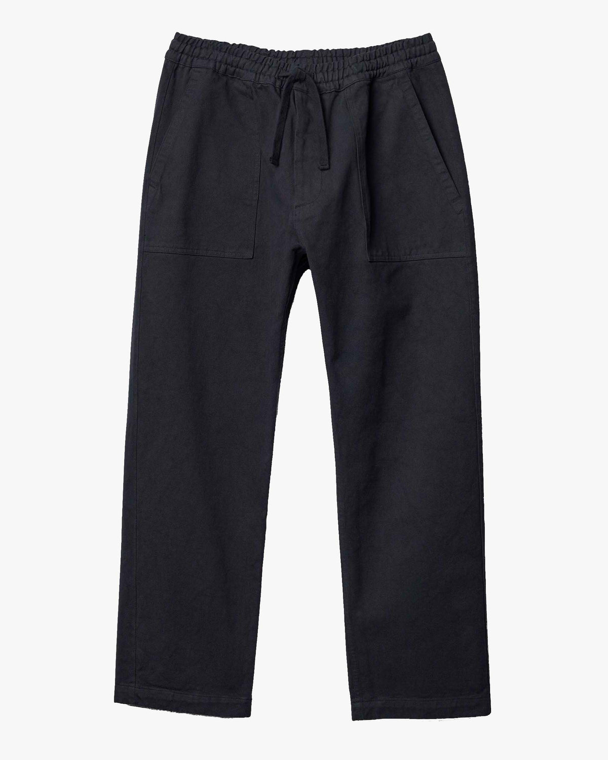 Merz b. Schwanen PANTS05 Workers Cotton Twill Drawstring Pants - Charcoal