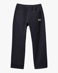 Merz b. Schwanen PANTS05 Workers Cotton Twill Drawstring Pants - Charcoal