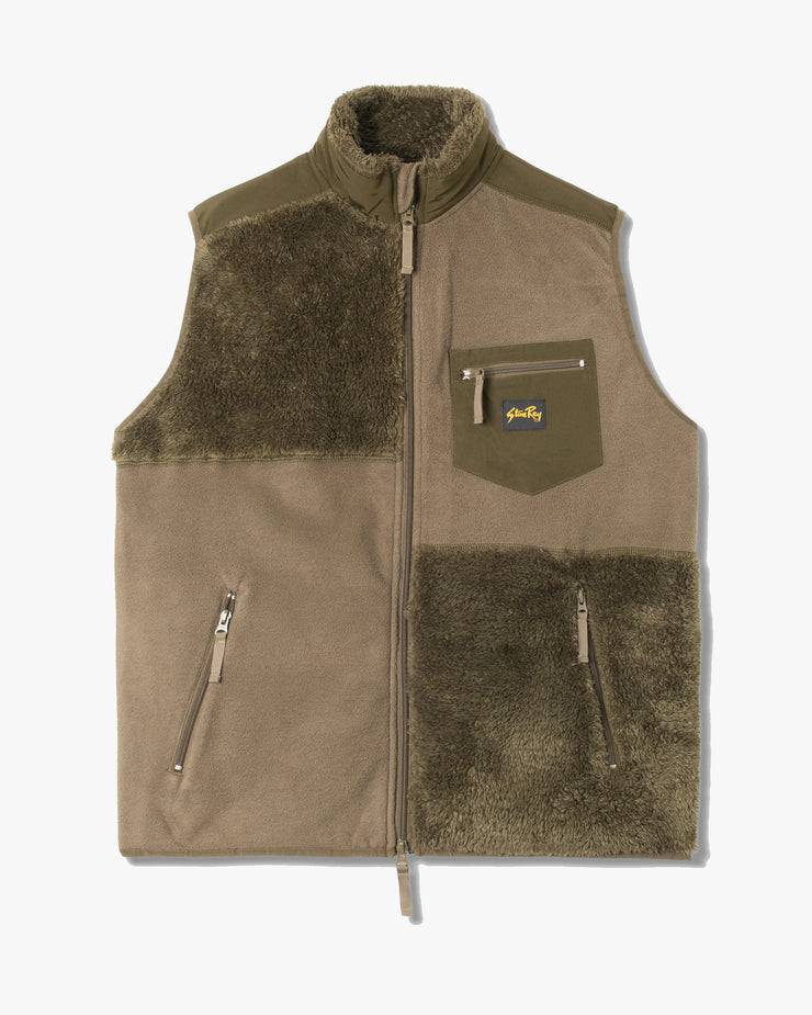 Stan Ray Patchwork Fleece Vest - Olive
