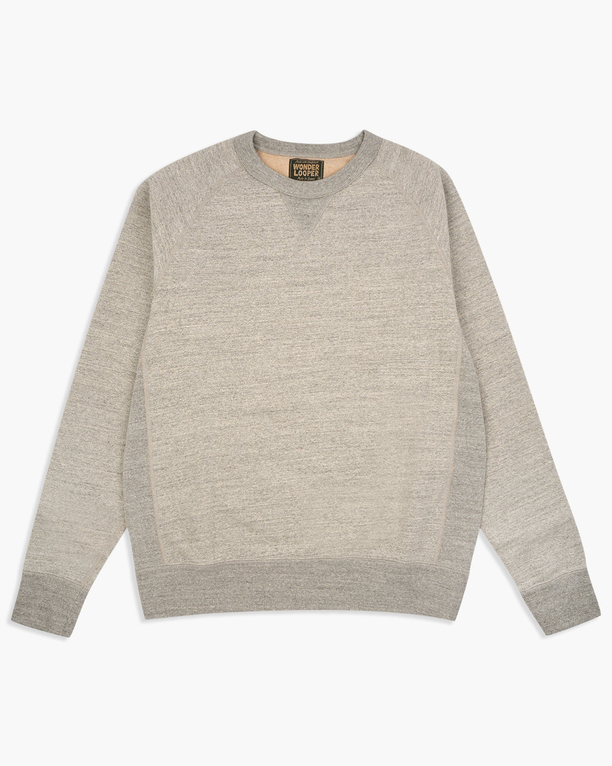 Wonder Looper Fleeced Foxfibre® Pullover Crew Neck - Heather Grey | Wonder Looper Sweaters & Knitwear | JEANSTORE