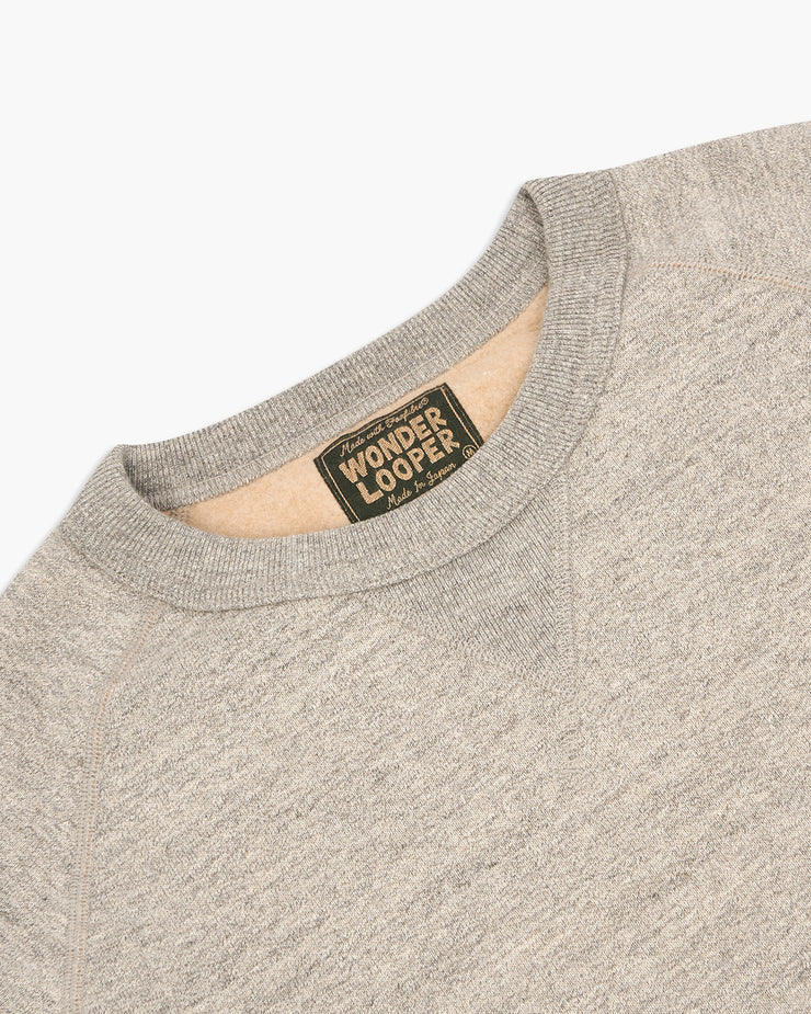 Wonder Looper Fleeced Foxfibre® Pullover Crew Neck - Heather Grey | Wonder Looper Sweaters & Knitwear | JEANSTORE