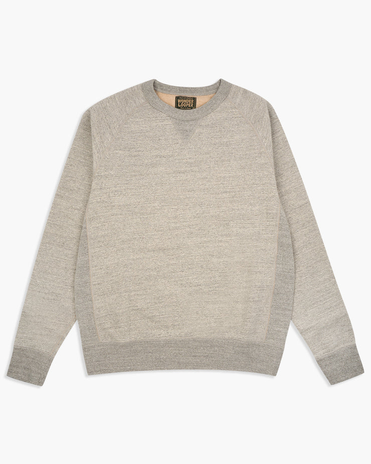 Wonder Looper Fleeced Foxfibre® Pullover Crew Neck - Heather Grey | Wonder Looper Sweaters & Knitwear | JEANSTORE