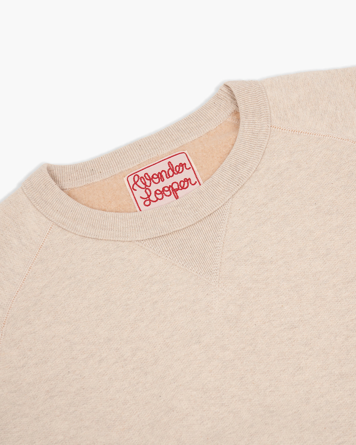 Wonder Looper Fleeced Foxfibre® Pullover Crew Neck - Oatmeal | Wonder Looper Sweaters & Knitwear | JEANSTORE