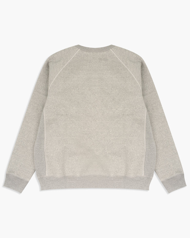 Wonder Looper 876gsm Double Heavyweight French Terry Pullover Crew Neck - Heather Grey | Wonder Looper Sweaters & Knitwear | JEANSTORE