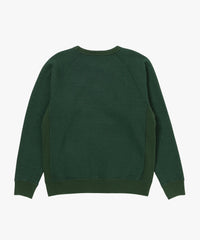 Wonder Looper 876gsm Double Heavyweight French Terry Pullover Crew Neck - Racing Green