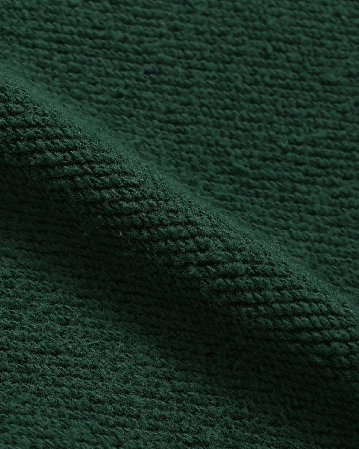Wonder Looper 876gsm Double Heavyweight French Terry Pullover Crew Neck - Racing Green