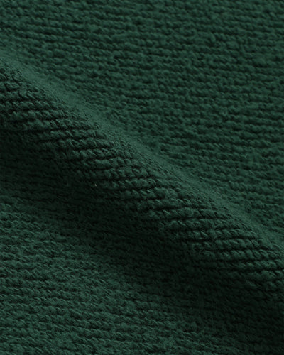 Wonder Looper 876gsm Double Heavyweight French Terry Pullover Crew Neck - Racing Green