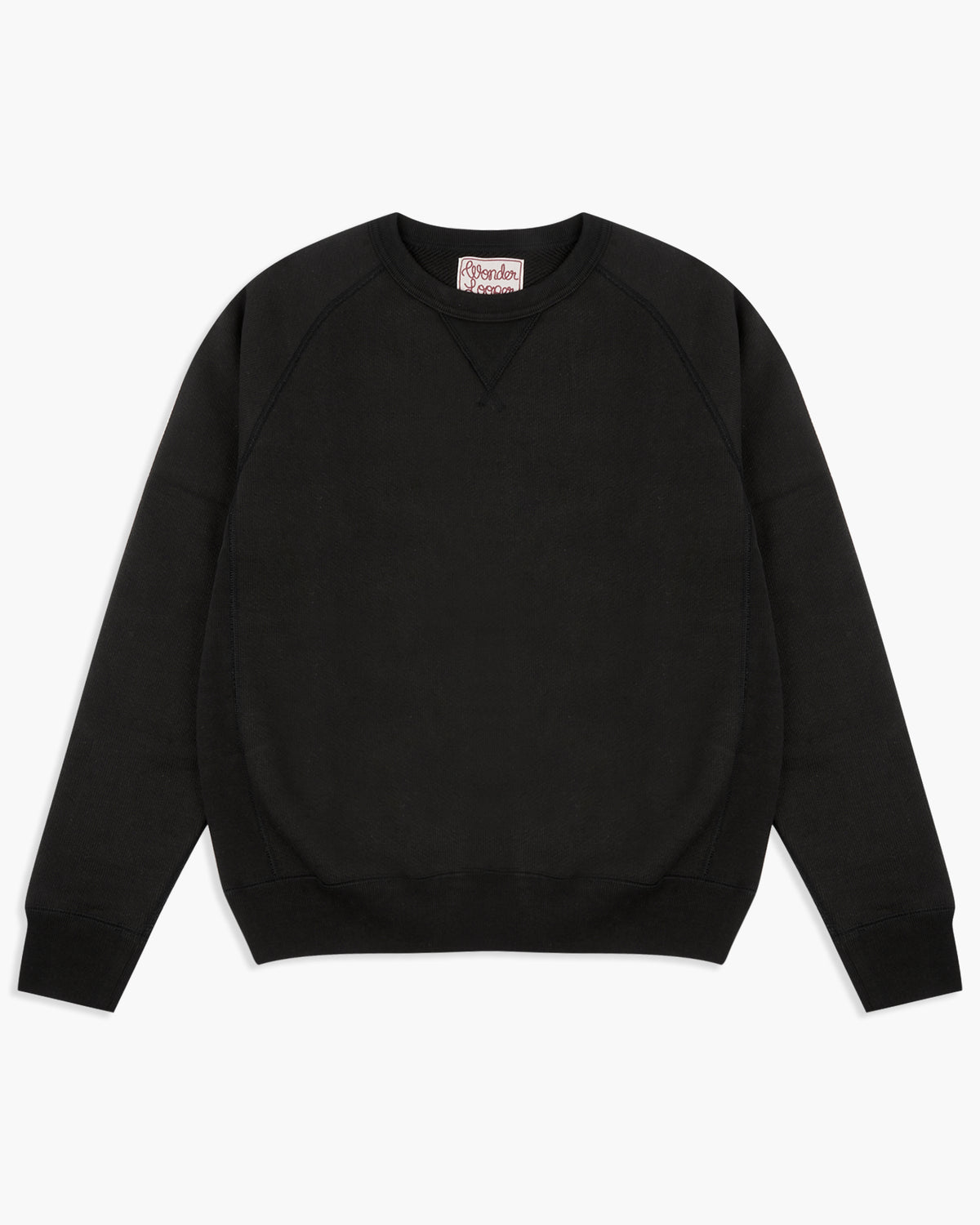 Wonder Looper 876gsm Double Heavyweight French Terry Pullover Crew Neck - Sumi Black | Wonder Looper Sweaters & Knitwear | JEANSTORE
