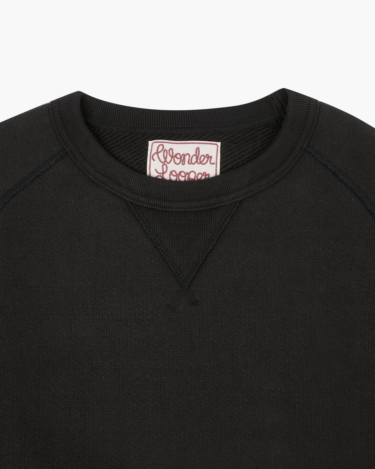 Wonder Looper 876gsm Double Heavyweight French Terry Pullover Crew Neck - Sumi Black | Wonder Looper Sweaters & Knitwear | JEANSTORE