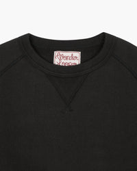 Wonder Looper 876gsm Double Heavyweight French Terry Pullover Crew Neck - Sumi Black | Wonder Looper Sweaters & Knitwear | JEANSTORE