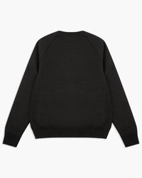 Wonder Looper 876gsm Double Heavyweight French Terry Pullover Crew Neck - Sumi Black | Wonder Looper Sweaters & Knitwear | JEANSTORE