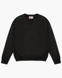 Wonder Looper 876gsm Double Heavyweight French Terry Pullover Crew Neck - Sumi Black