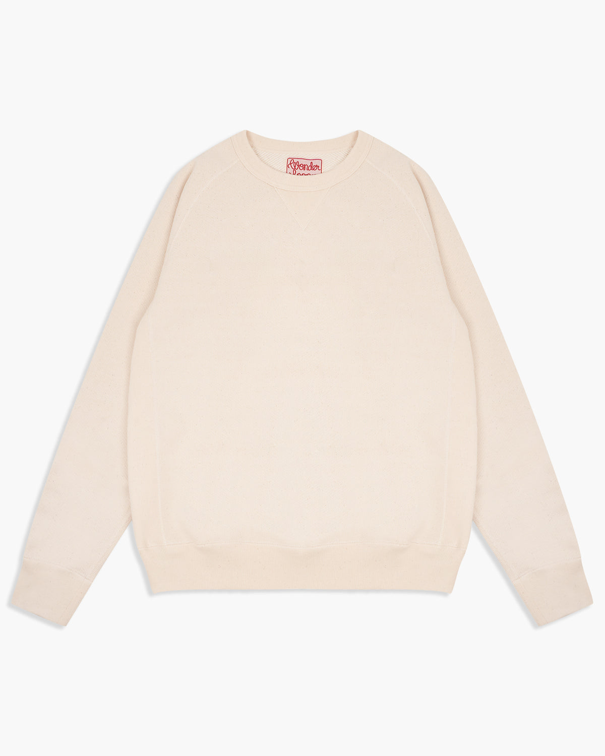 Wonder Looper 876gsm Double Heavyweight French Terry Pullover Crew Neck - Ecru | Wonder Looper Sweaters & Knitwear | JEANSTORE