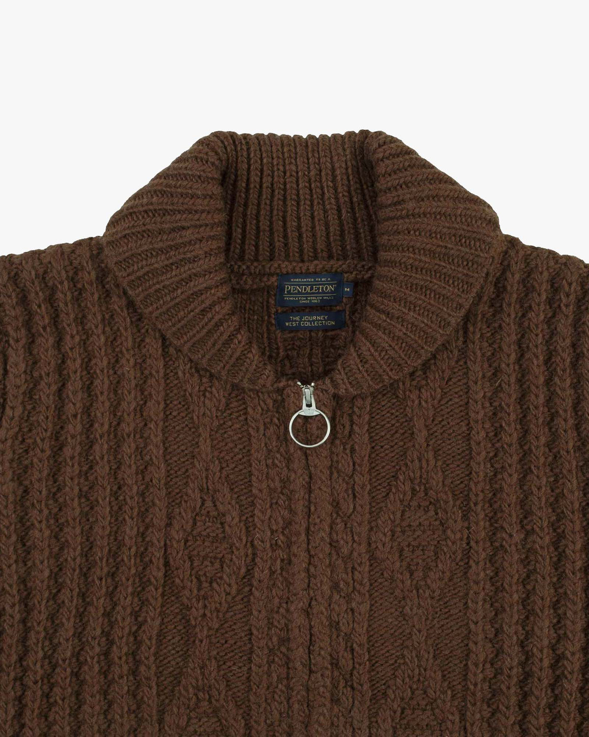 Pendleton Hoop Zip Cardigan - Brown | Pendleton Sweaters & Knitwear | Jeanstore