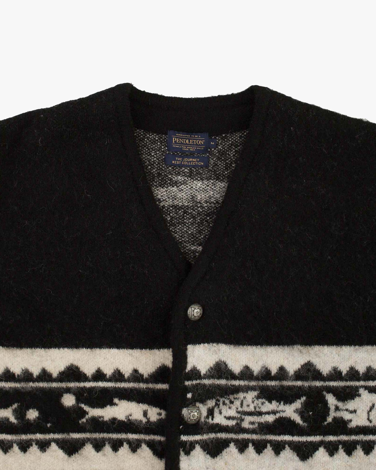 Pendleton Mohair Cardigan - Salmon Falls Black | Pendleton Sweaters & Knitwear | Jeanstore