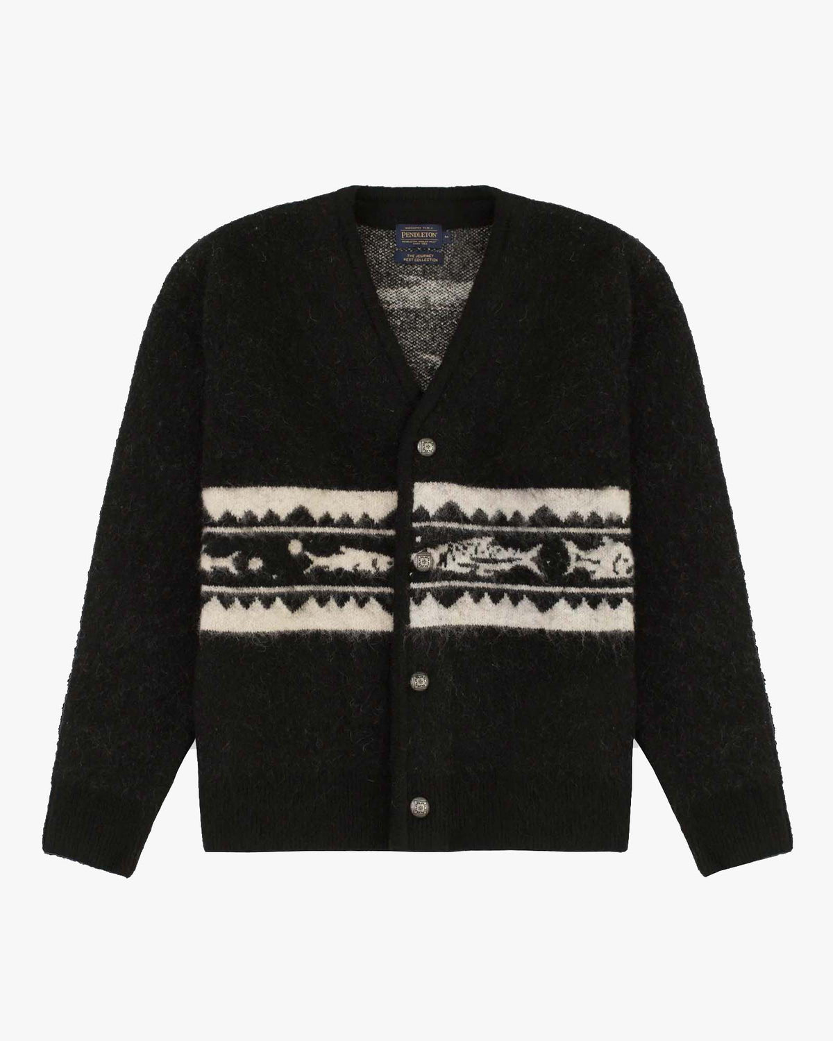 Pendleton Mohair Cardigan - Salmon Falls Black | Pendleton Sweaters & Knitwear | Jeanstore