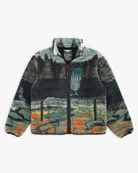 Pendleton Full Zip Jacquard Sherpa Fleece Jacket - Salmon Falls Scenic