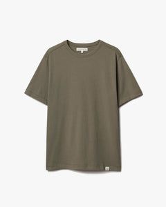 Merz b. Schwanen PIMATEE01 4.1oz Soft Pima Cotton Relaxed Tee - Light Army
